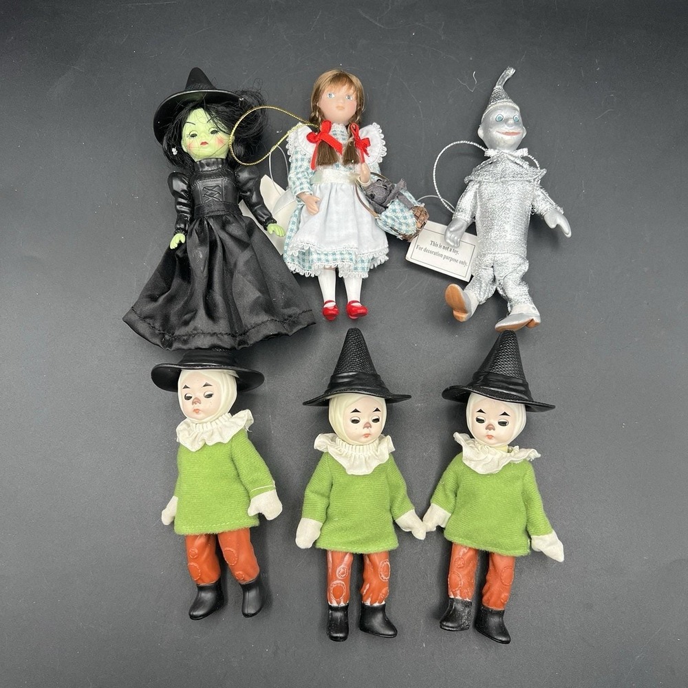 Mix Set Kurt Adler & Madame Alexander Vintage Wizard Of Oz Dolls 2007 McDonald's